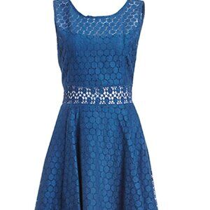 Raga Fit & Flare Lace Dress Navy Size Medium